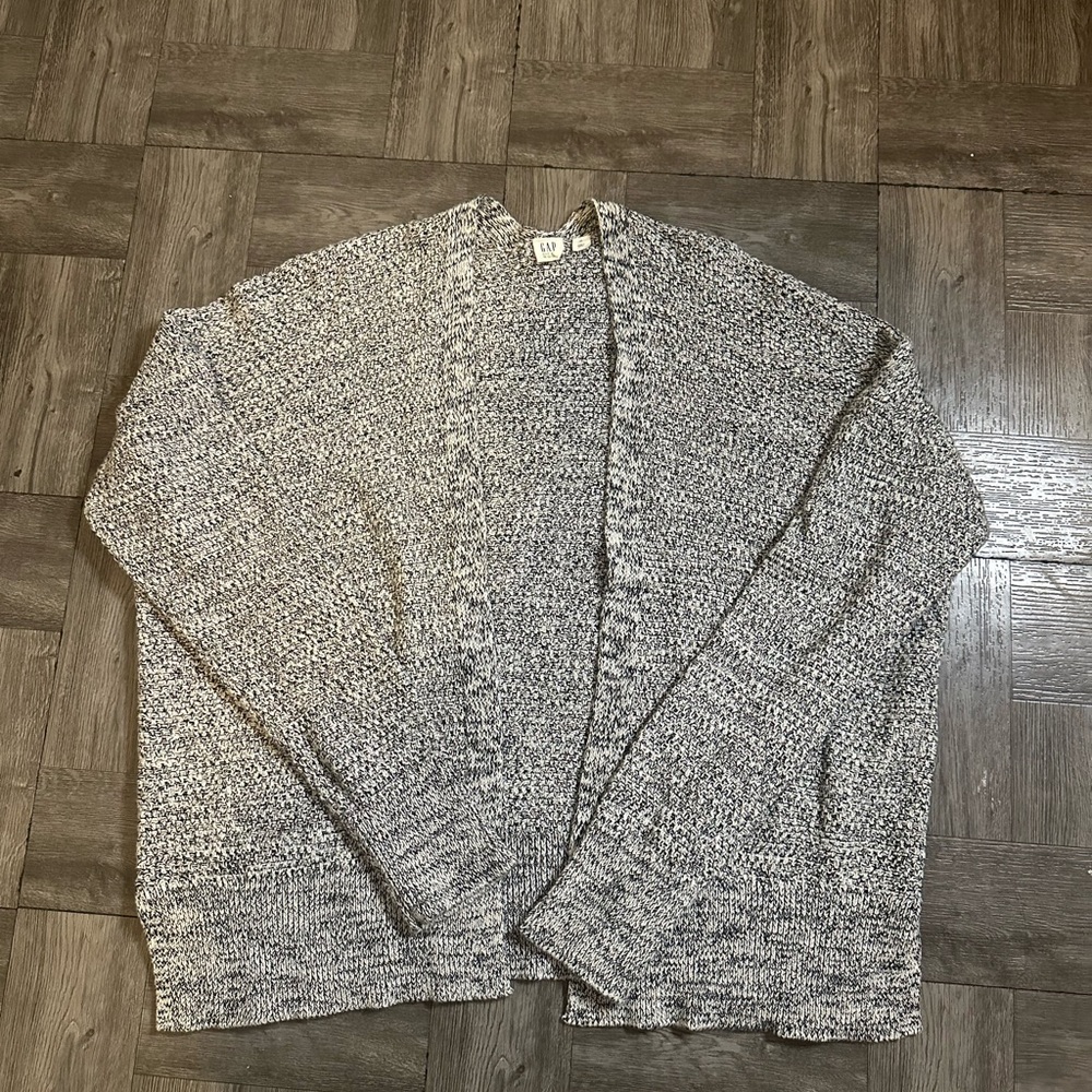 GAP Women's Marled Gray Cardigan Sweater